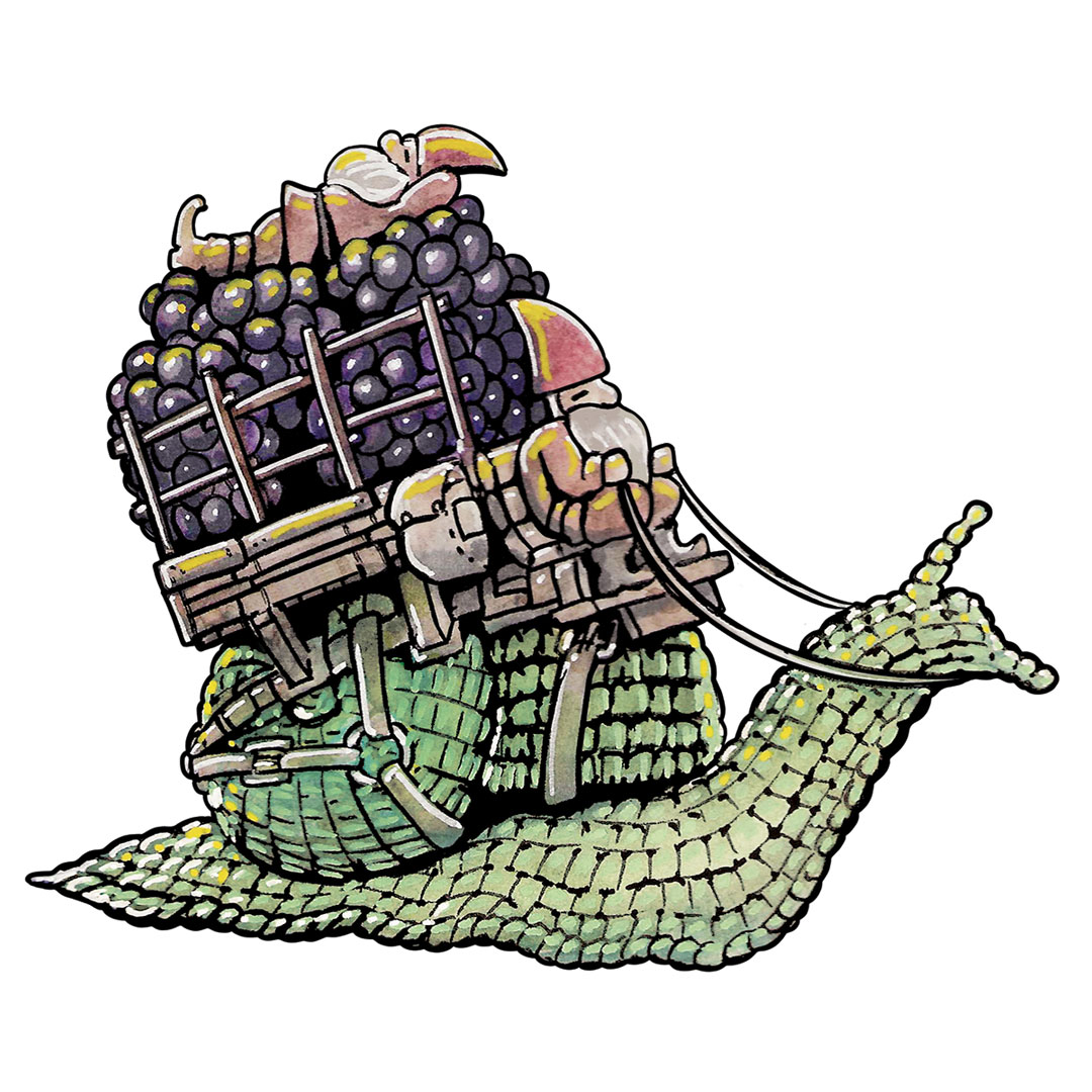 Here's a sticker I just put together today. I guess I'm a guy who draws #gnomes now. #gnomesticker #snailwagon #gnomesnails