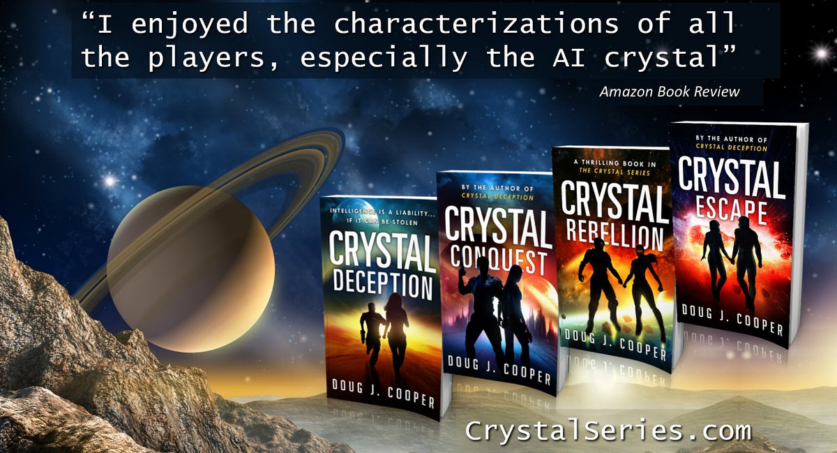 Sid’s eyes returned to hers, eyes he never thought he’d see again. The Crystal Series – classic sci-fi thrills Start with first book CRYSTAL DECEPTION Series info: CrystalSeries.com Buy link: amazon.com/default/e/B00F… #kindleunlimited #scifi