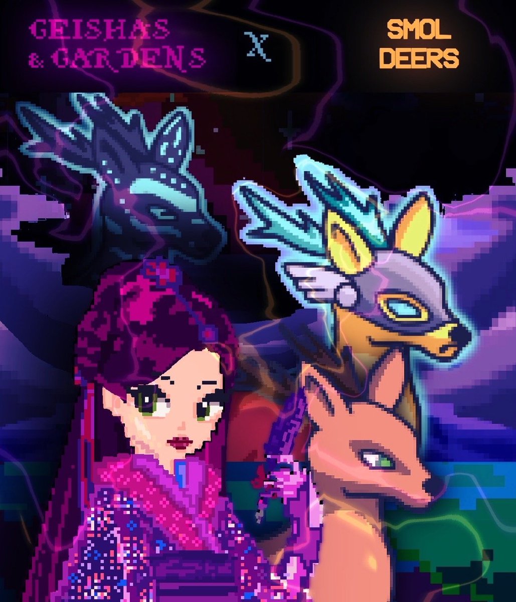 🎎 COLLAB GIVEAWAY 🦌

We are distributing 25 WL spots for Smol Deers, courtesy of their team!

1️⃣❤️+RT
2️⃣Follow <a href="/GeishasGardens/">Geishaverse✨</a> &amp; <a href="/SmolDeers/">SmolDeers 🦇🔊</a>
3️⃣Tag 1 friend
4️⃣Submit link of your reply to #🦌deers channel on our discord

⏰24h