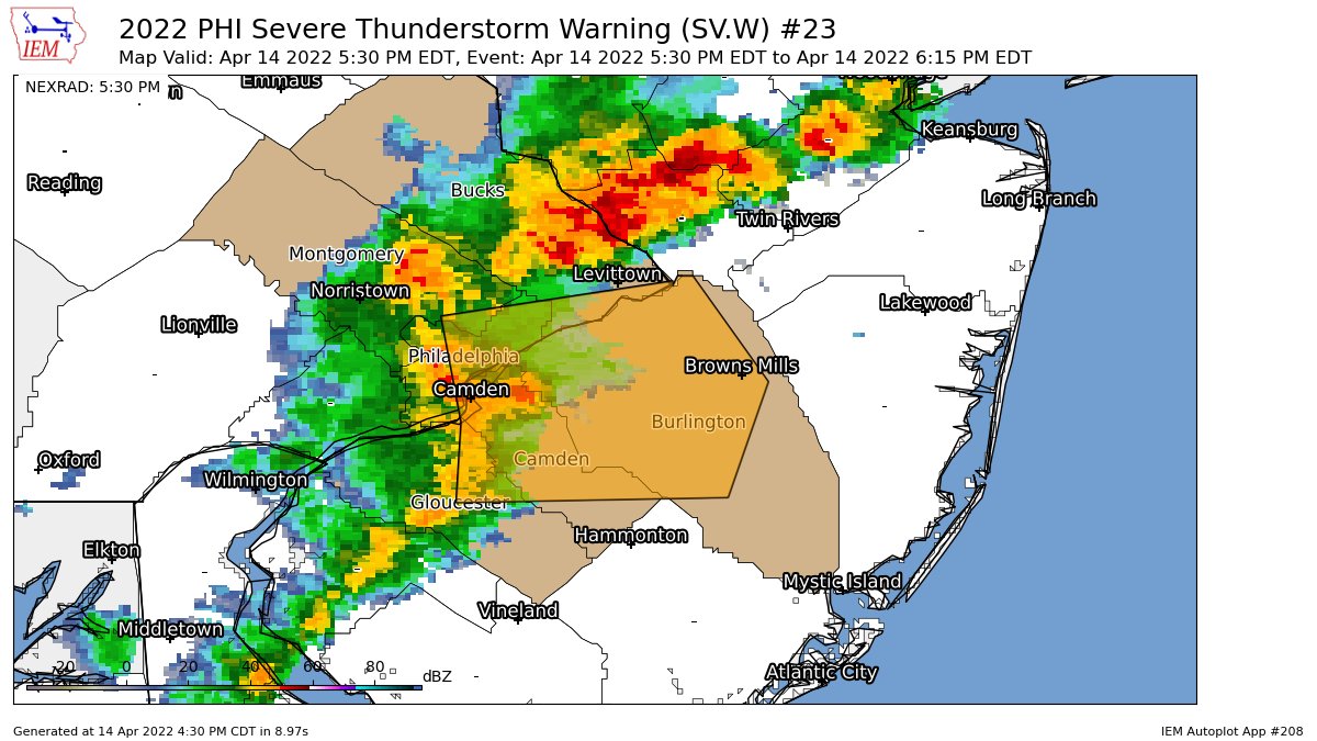 New York Metro Weather on Twitter "PHI issues Severe Thunderstorm