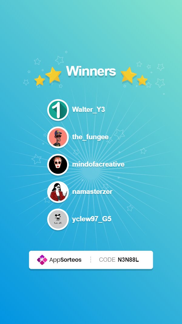 lordeco's tweet photo. And the winners of the 5 @ItsukiNFT Allow List spots are:
@Walter_Y3
@the_fungee
@mindofacreative
@namasterzer
@yclew97_G5
Congrats to the winners!
Dming you all!
Proof of winning:
https://t.co/ACZQcwGyqQ
https://t.co/y9RJFp5bgv https://t.co/65bL46BnZG