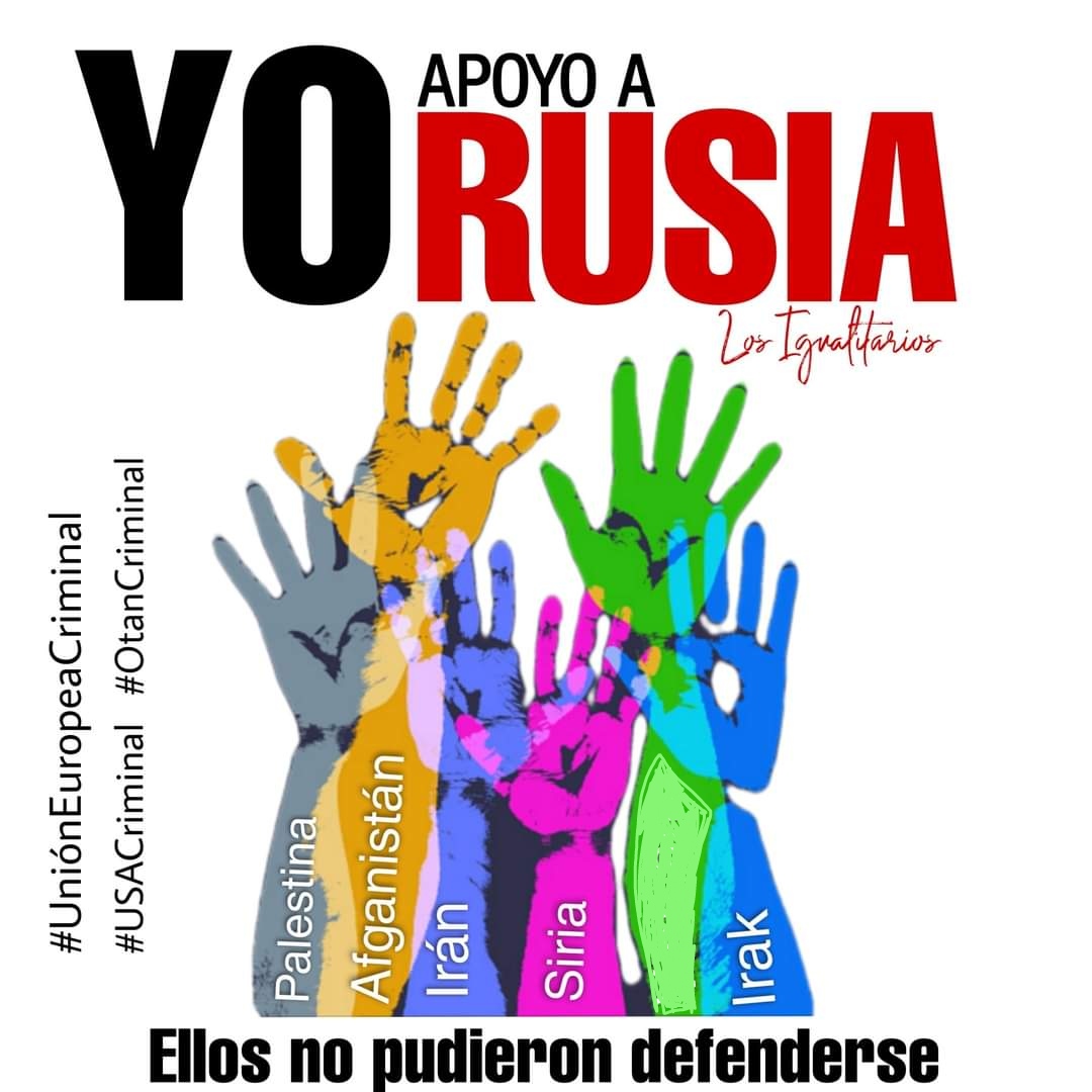 Vamos con todo 💪
Rusia: VENCEREMOS 👊🇷🇺 

#OtanCriminal #USACriminal 
#UniónEuropeaCriminal