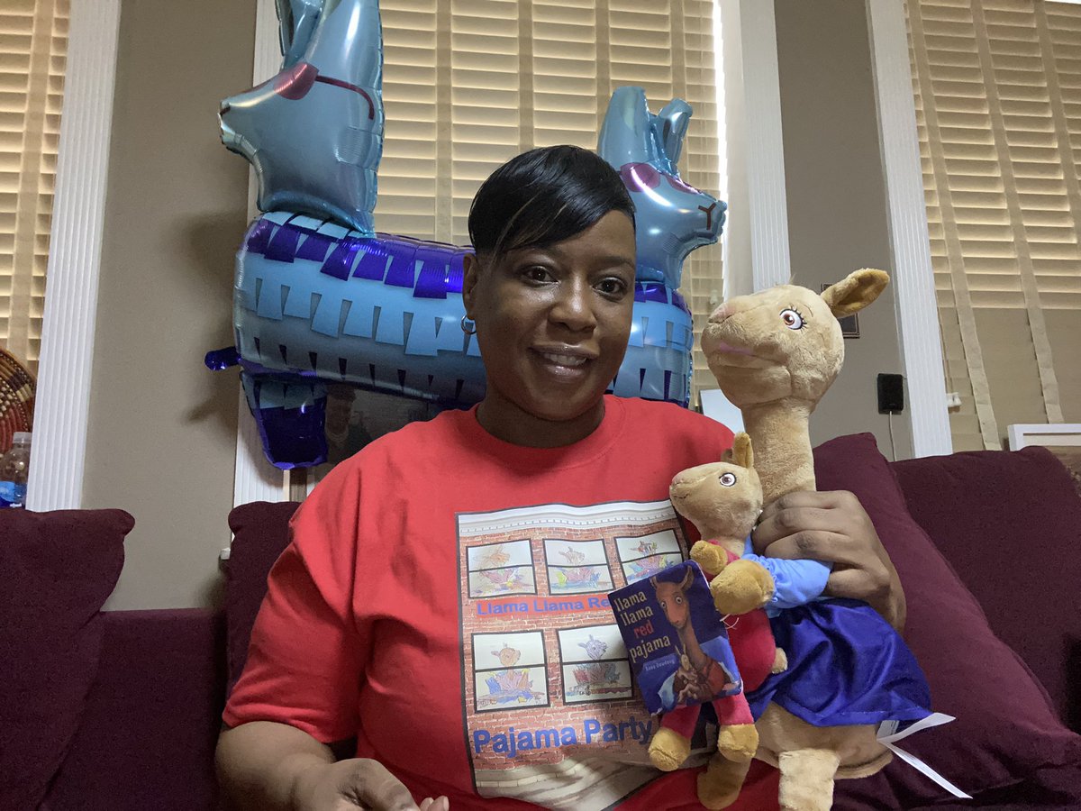 MosaicPrep's tweet photo. Our principal is ready for our Llama Pajama Party. We are starting spring break with a fun reading night of all things llamas. We even gave out party bags for the virtual fun. @KristyDeLaCru15 @NYCSchools https://t.co/dOEJL01cE0
