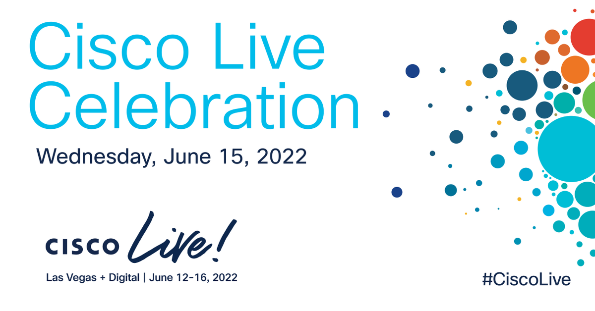 CiscoLive's tweet photo. Woke up and felt like celebrating… Maybe because the #CiscoLive celebration is only two months away! But who’s counting anyway? 🤷😏 Join us on June 15 as we reunite, reconnect, and rock out! https://t.co/pUD1gNCJRn https://t.co/PmWiHsDn2K