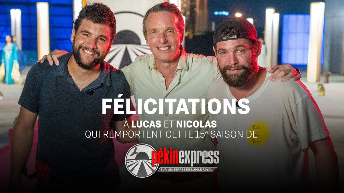 👏Félicitations à Lucas et Nicolas qui remportent cette 15e saison de #PekinExpress #PekinExpress2022 <a href="/M6/">M6</a> <a href="/Steph_Rotenberg/">Stephane Rotenberg</a> 🎉