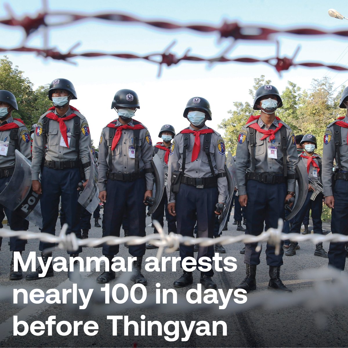 RadioFreeAsia's tweet photo. Nearly 100 people in Myanmar were arrested in the leadup to this week's Thingyan Water Festival - a national event that drew thousands of revelers in the days before the Feb. 1, 2021 military coup. https://t.co/LW6UH0MA7N