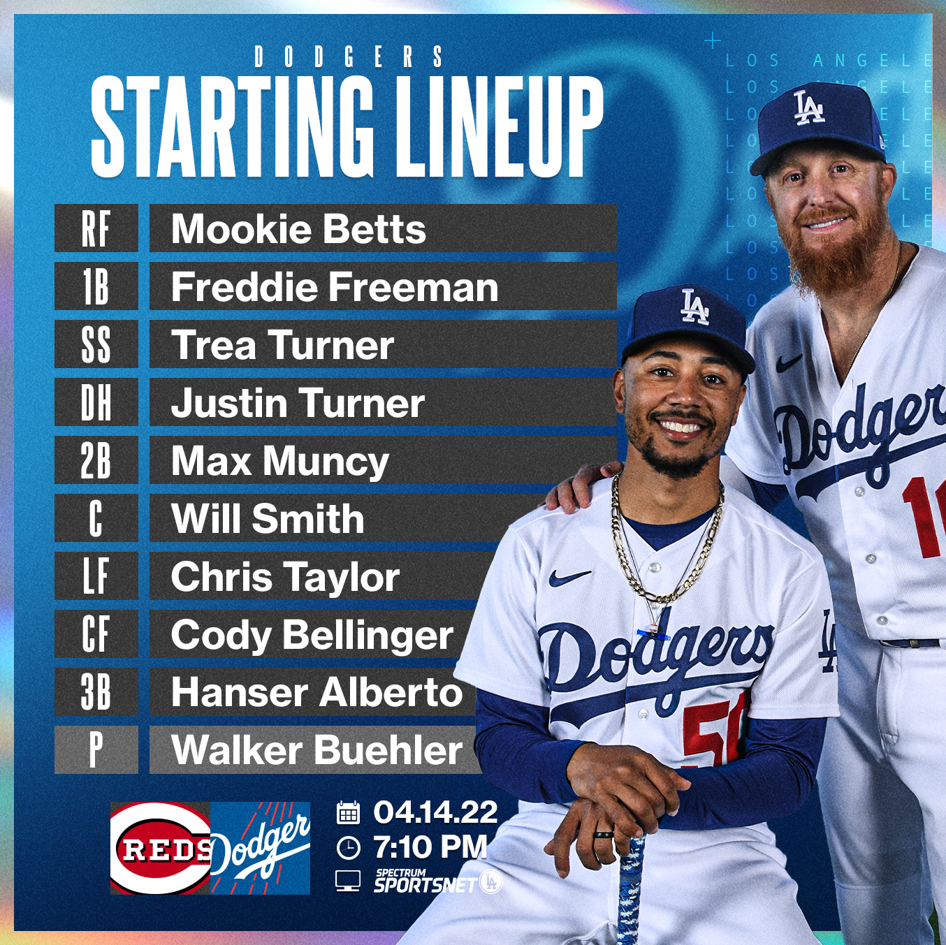LA on Twitter "This is tonight's Dodgers starting lineup