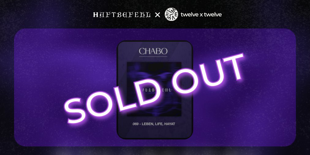 <a href="/haftoffiziell/">kasia</a> s CHABO-NFT IS SOLD OUT!
#haftbefehl #NFT #Web3