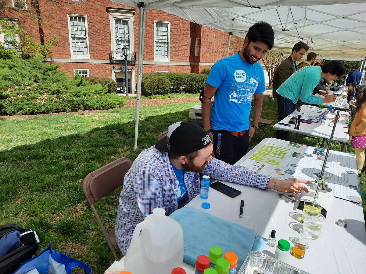 We had a great time at the NC Science Expo demonstrating the wonders of light by polarizing corn syrup, disappearing glass beads, and creating a rainbow from nailpolish!

Thank you <a href="/ncscifest/">North Carolina Science Festival</a> <a href="/moreheadplanet/">Morehead Planetarium and Science Center</a> for hosting us! #NCSciFest2022