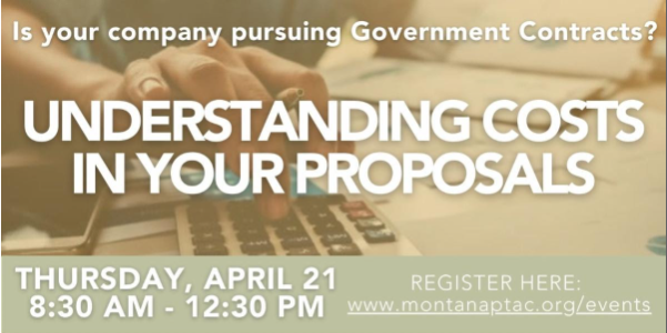 Is your company looking to pursue government contracts as a way to diversify your customer base and grow your business?

Please join the MT PTAC for an exciting and informative training opportunity presented by Robert Jones of Left Brain Professionals.

lnkd.in/gMJYgTvm