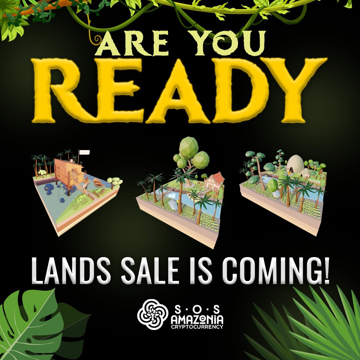 A lot is to come and this is one of them, the lands are coming! 

Get ready!
We will walk to the moon! 🚀🌕

🕹 game.tokensosamazonia.com