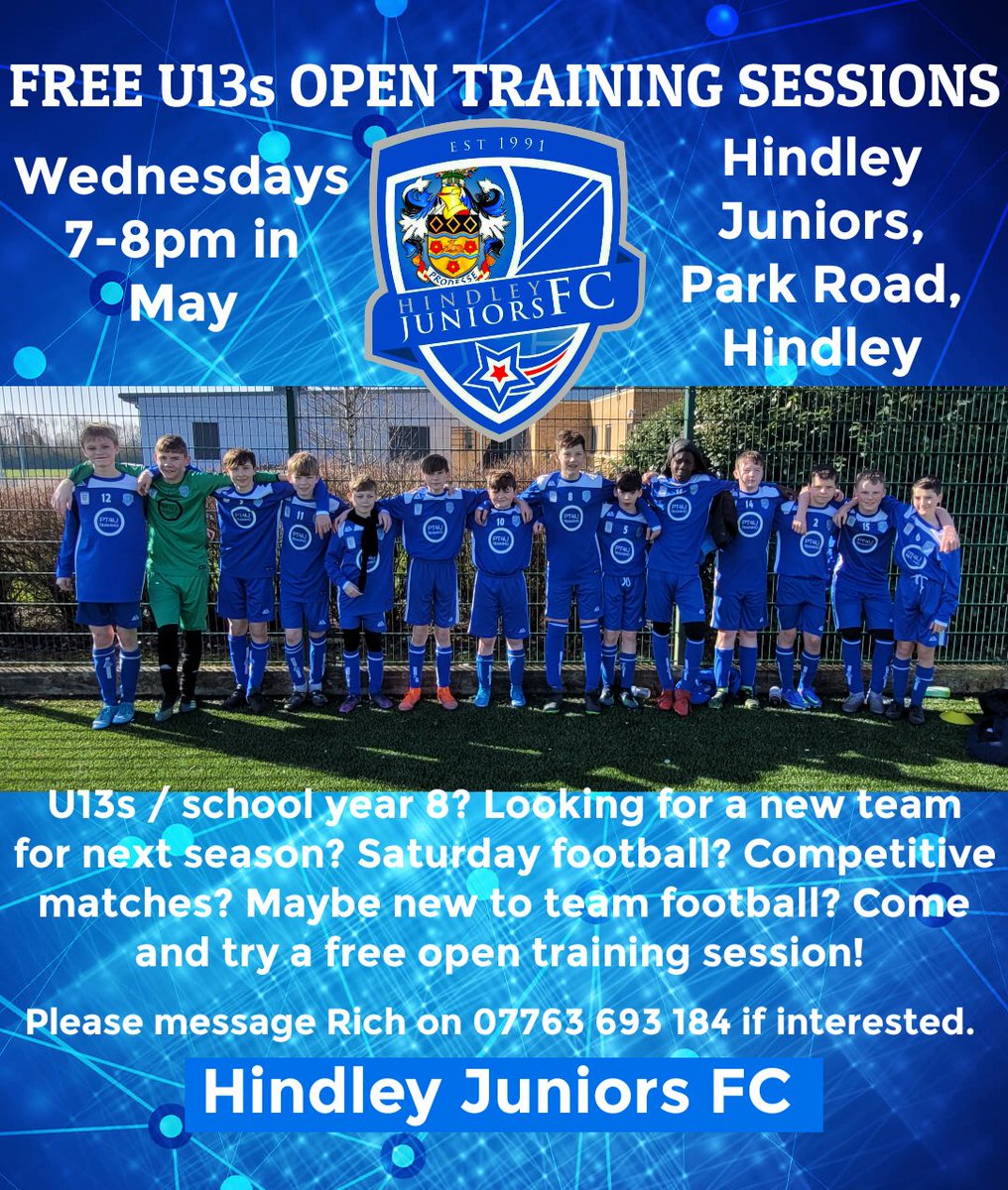 <a href="/CPLGrassrootsUK/">Community Partnership League</a> <a href="/OfficialBBDFL/">Bolton, Bury & District Football League</a> <a href="/WarrJFL/">WarringtonJFL</a> Looking U13s /Y8 players. Qualified coaches looking to play the right way.