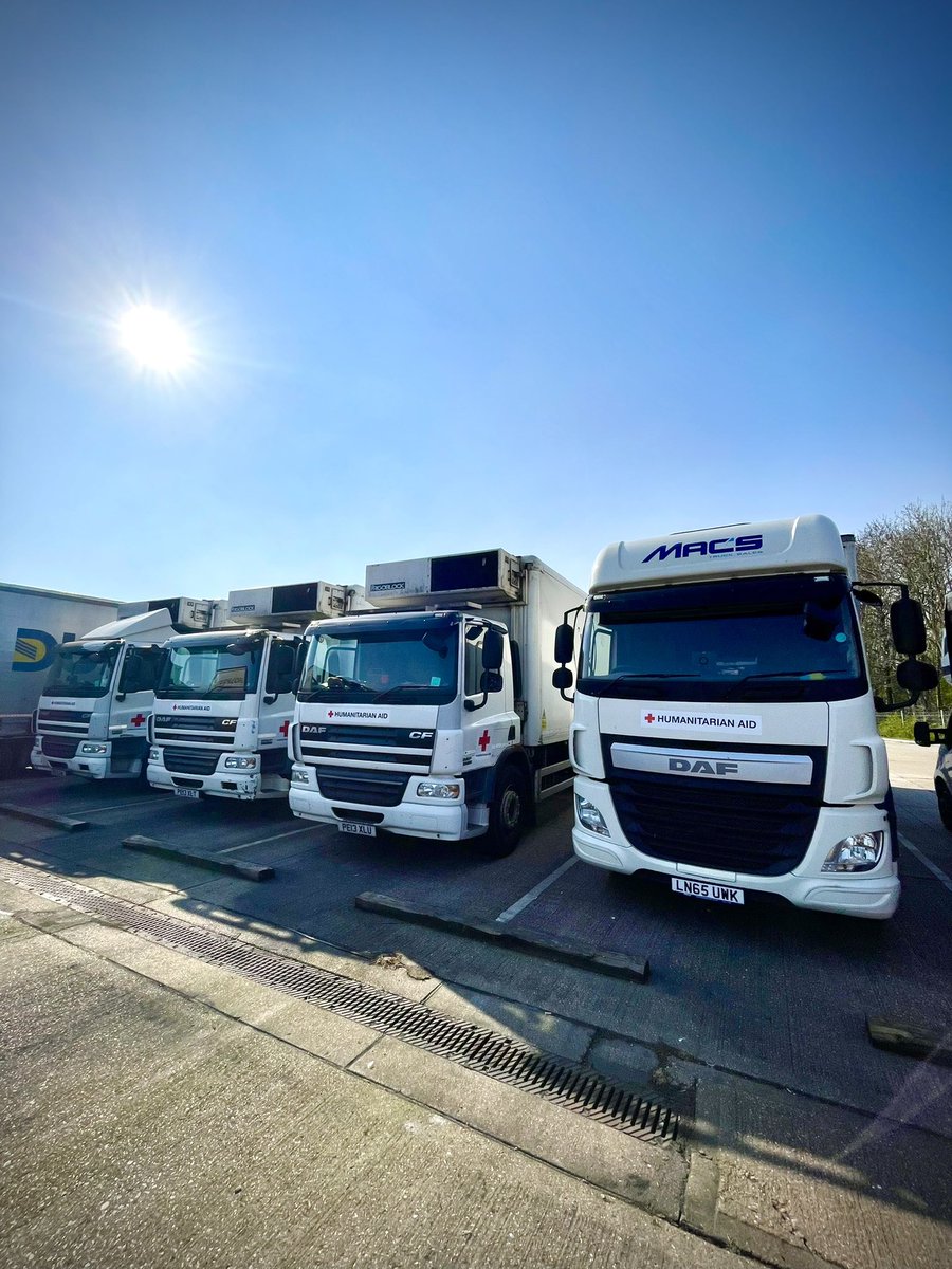So we have our fleet of trucks arranged now - next job is get the #aid finalised / if you have useful #medical / #hygiene / #food you could donate in bulk get in touch - we can take it to #ukraine in 2 weeks #donate #UkraineCrisis #aidtoukraine #LetNoOneStarve #SlavaUkraine
