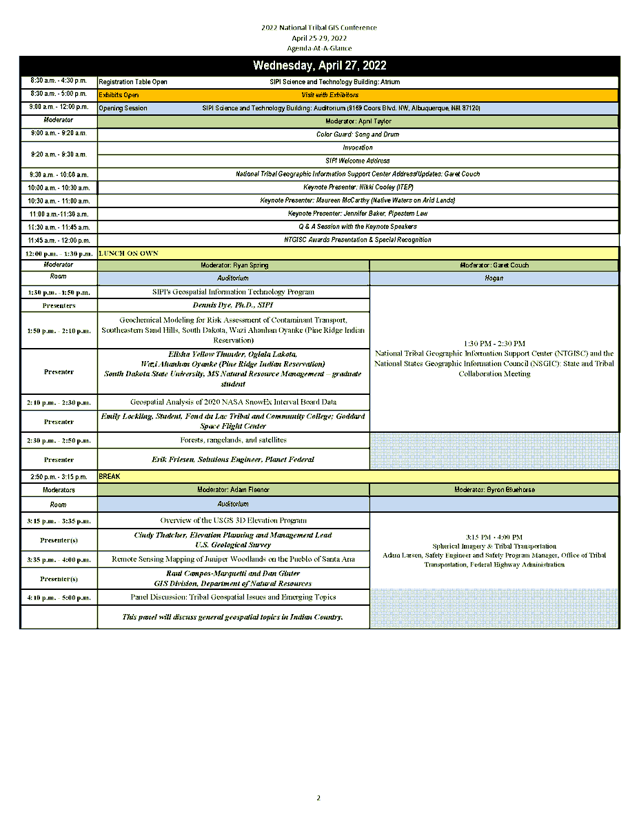 NTGISC's tweet photo. With the Tribal GIS Conference fast approaching, we wanted to share the latest conference agenda with you. There is still plenty of time to register, so we hope to see many of you in Albuquerque.
https://t.co/srEooGmZVo
#NTGISC #TribalGIS https://t.co/H32vR0ryV5
