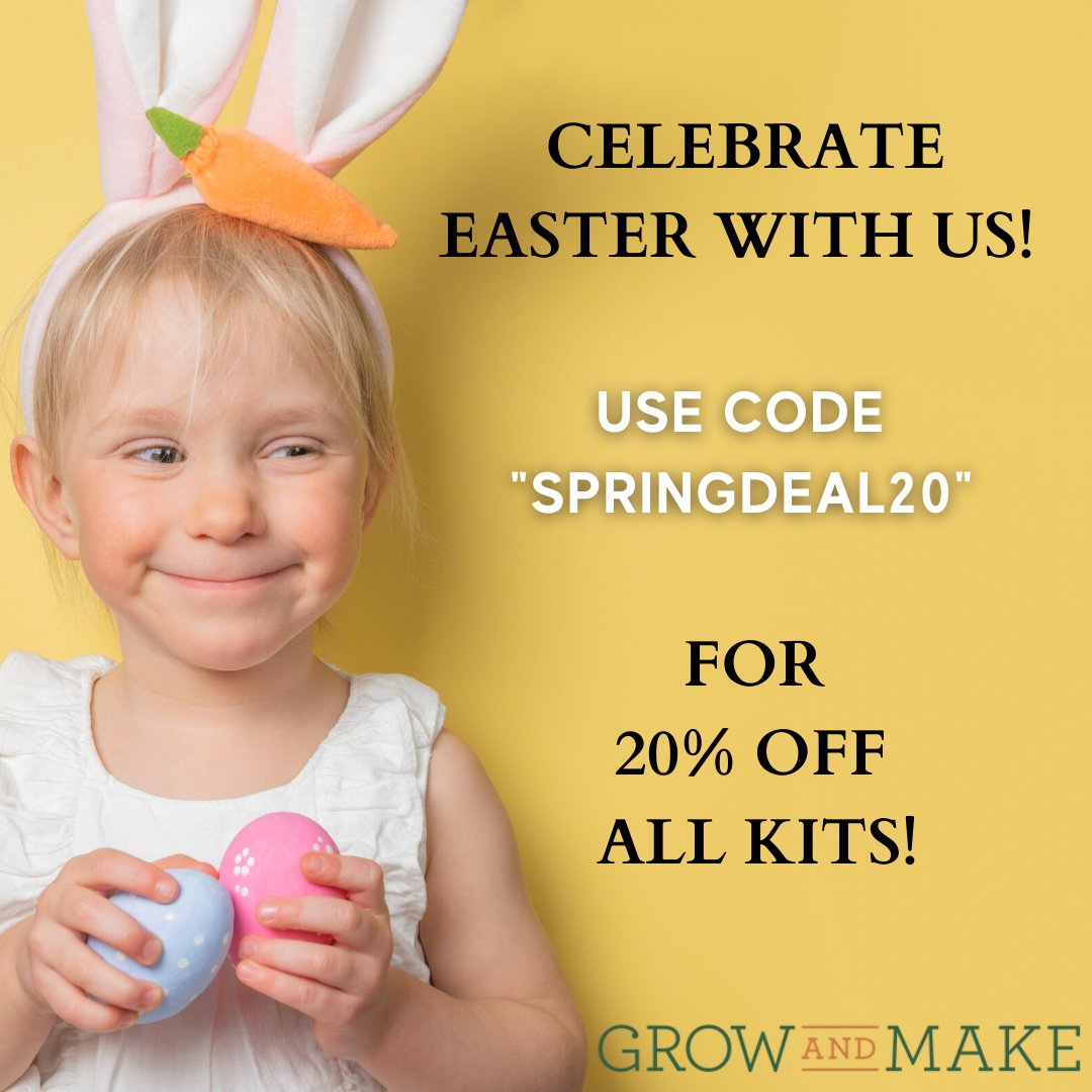 GrowAndMake's tweet image. Don't forget our Easter Sale is live! #celebrateeasterweekwithus #easterweek #growandmake