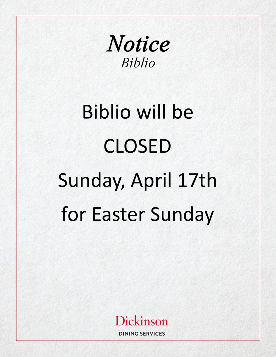 Dickinson Dining (@dsondining) on Twitter photo 