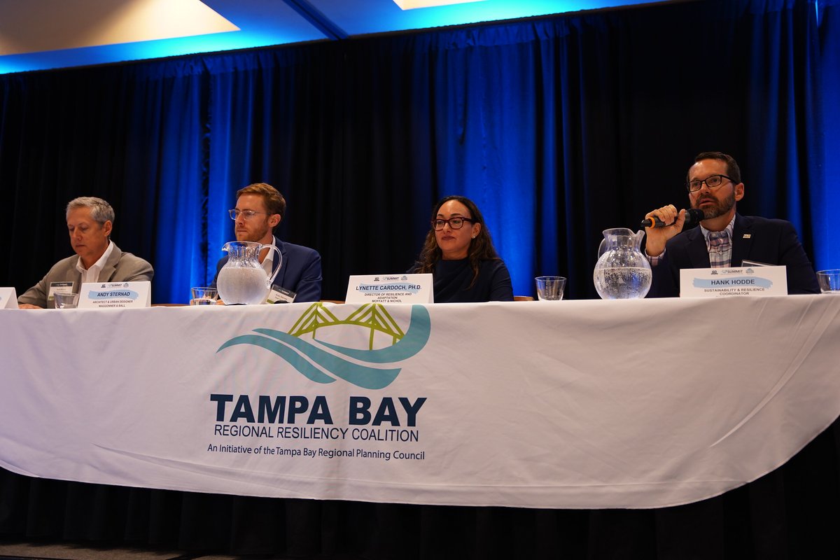 Last week County leaders presented at the <a href="/TampaBayRPC/">Tampa Bay Regional Planning Council</a> Regional Resiliency Summit in #StPete. Local, national &amp; international leaders shared innovative strategies to create a more resilient Tampa Bay. Learn about our resiliency efforts: sustainability.pinellas.gov #ResilientTampaBay