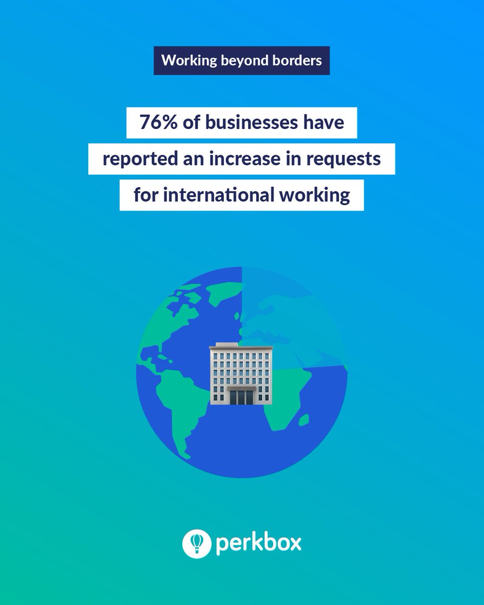 PerkboxAU's tweet photo. 76% of businesses have reported an increase in requests for international working 😱 

Learn how you can improve trust, culture and retention when working beyond borders: https://t.co/eQ0OfXivmo https://t.co/XG4nagAKyQ