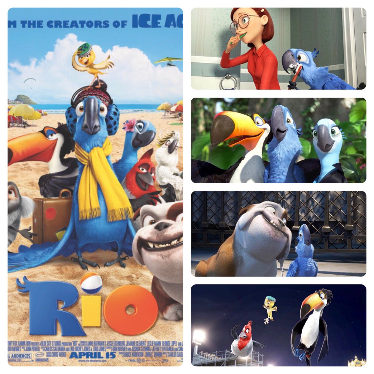 Rio celebrates its 11th anniversary today.
#rio #rio2011 #riomovie #riofilm #riofan #bluesky #blueskystudios #bluthemacaw #jewelthemacaw #bluandjewel #familymovies #familyfilms #kidsmovies #kidsfilm #cartoonmovie #cartoonfilm #animation #cartoon #animationmovie #animationfilm