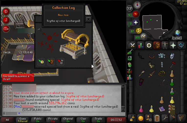 rob_cov73's tweet photo. Scythe + TOB completed 172 kc :) https://t.co/HOPwblTOeY
