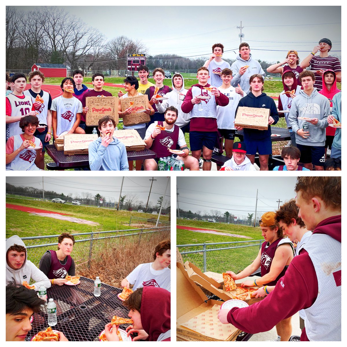 LionsBoysLaX's tweet photo. Nothing like some @PapaGinos to end a practice. Thank you!!! The boys were pumped as they left the field to see it waiting for them. Great day all around! https://t.co/p8i4WR4Jpy