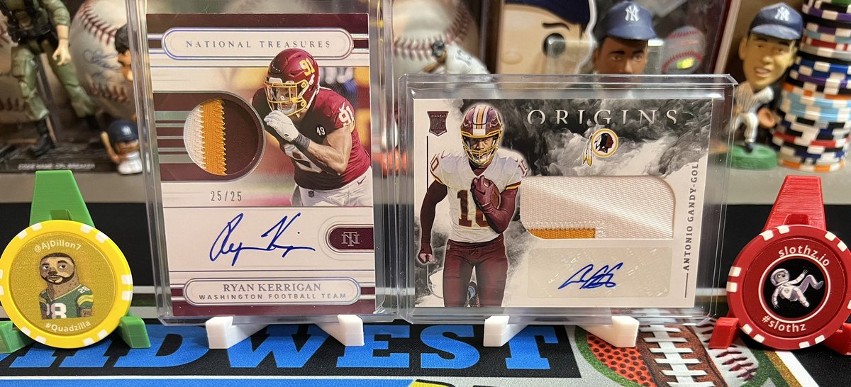 midwestboxbreak's tweet photo. Congrats @ajdillon7 who hit these in last night’s @SlothzNFT free break of ‘20
National Treasures and Origins. (WSH)
#quadzilla #slothz https://t.co/dJtXLvALS8
