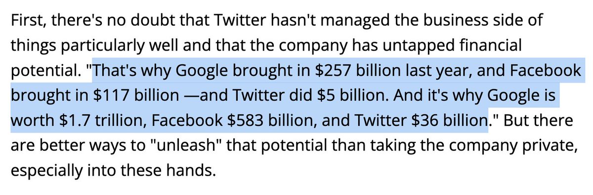 FinTwitFB's tweet photo. Calling Bullshit on this line of thinking: 

$GOOG search is an enormous business; $FB is a way to stay in touch w/friends + family. 

$TWTR has none of those structural ad advantages. Sure, its addictive as hell. But no ones figured out monetization.
Advertising = terrible model https://t.co/iTHEmL95Yf