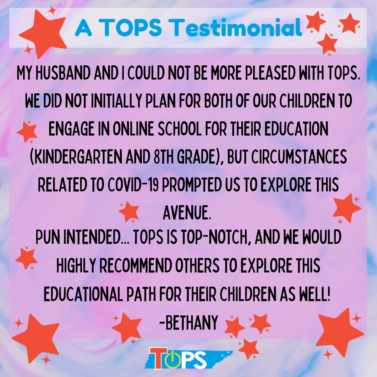 We love working with our families and home learning partners to build high quality learning for students!

#tntops #onlineschool #studentcentered #highqualityonlinelearning #tnpublicschool