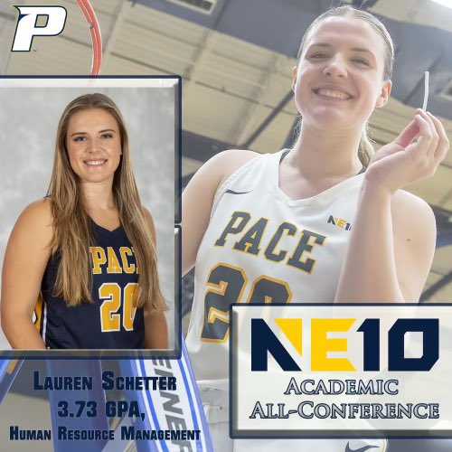Congrats <a href="/Lauren_schett/">Lauren</a> on being selected to the Academic All-Conference team! 🧠🏀⭐️ We are so proud! 👏 #pacewbb