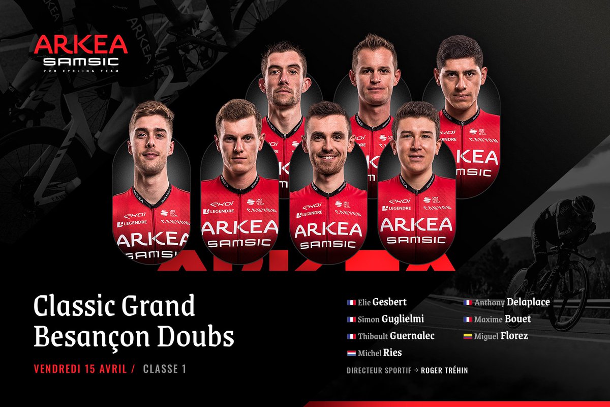 #ClassicGrandBesanconDoubs🇫🇷🚴‍♂️
#EscarabajosXElMundo🇨🇴🚴‍♂️

El ciclista  boyacense <a href="/MiguelFlrez1/">Miguel Flórez</a>🇨🇴 en la nómina del @Arkea_Samsic
para la Classic Grand Besançon Doubs este 15 de abril.