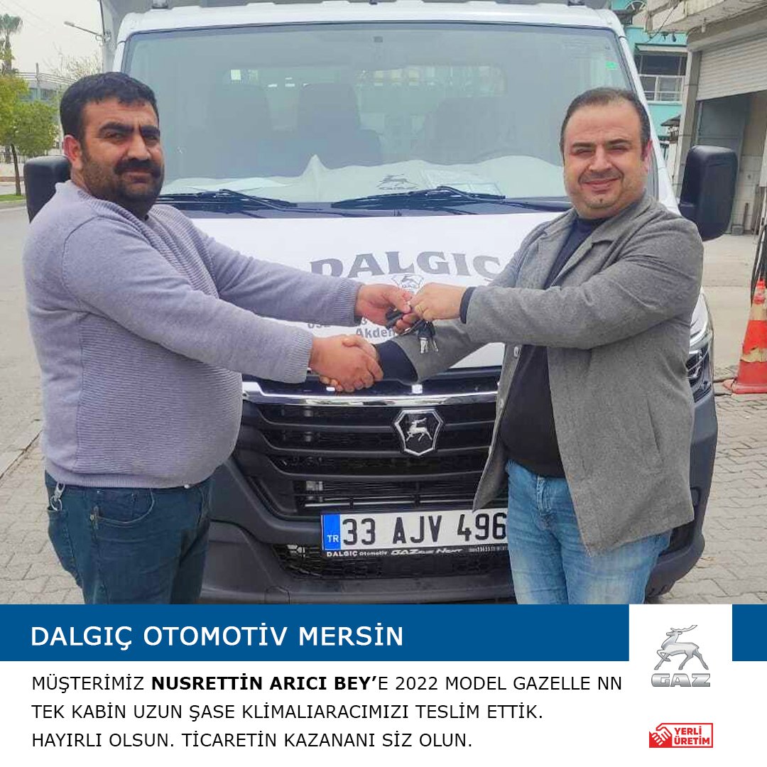 GazTurkiyeTR's tweet photo. Müşterimiz NUSRETTİN ARICI BEY’E  2022 Model GAZELLE NN Uzun şase Klimalı Aracımızı Teslim Etik.Hayırlı Olsun. Ticaretin Kazananı Siz Olun.

🌍 https://t.co/2pzafDhvwX
👍 @gazturkiyetr
#GAZTürkiye #Gaz
#GAZelleNN #GAZelleNEXT #Gazelle #Kamyonet #Panelvan #TicariAraç https://t.co/zBU0enRi3D