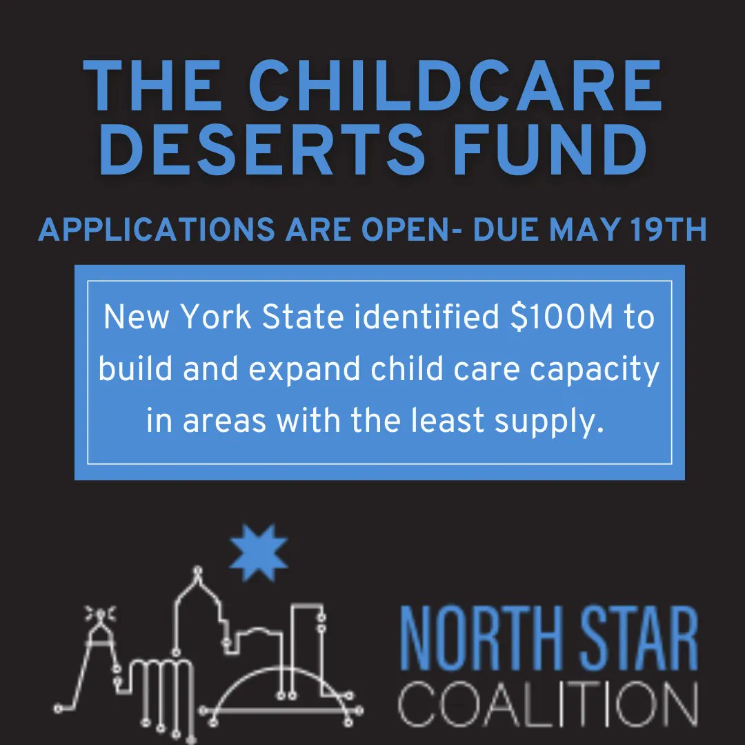 Applications for the Childcare Deserts Grant with <a href="/NYSOCFS/">NYS OCFS</a> are open! 

Apply here: buff.ly/3ALRR9v

Child Care Deserts Help Line: 844-863-9320

#ROC #rochesterny #childcareprovider #childcareproviders #equityandinclusion #federalfunding #qualitychildcare #childcare