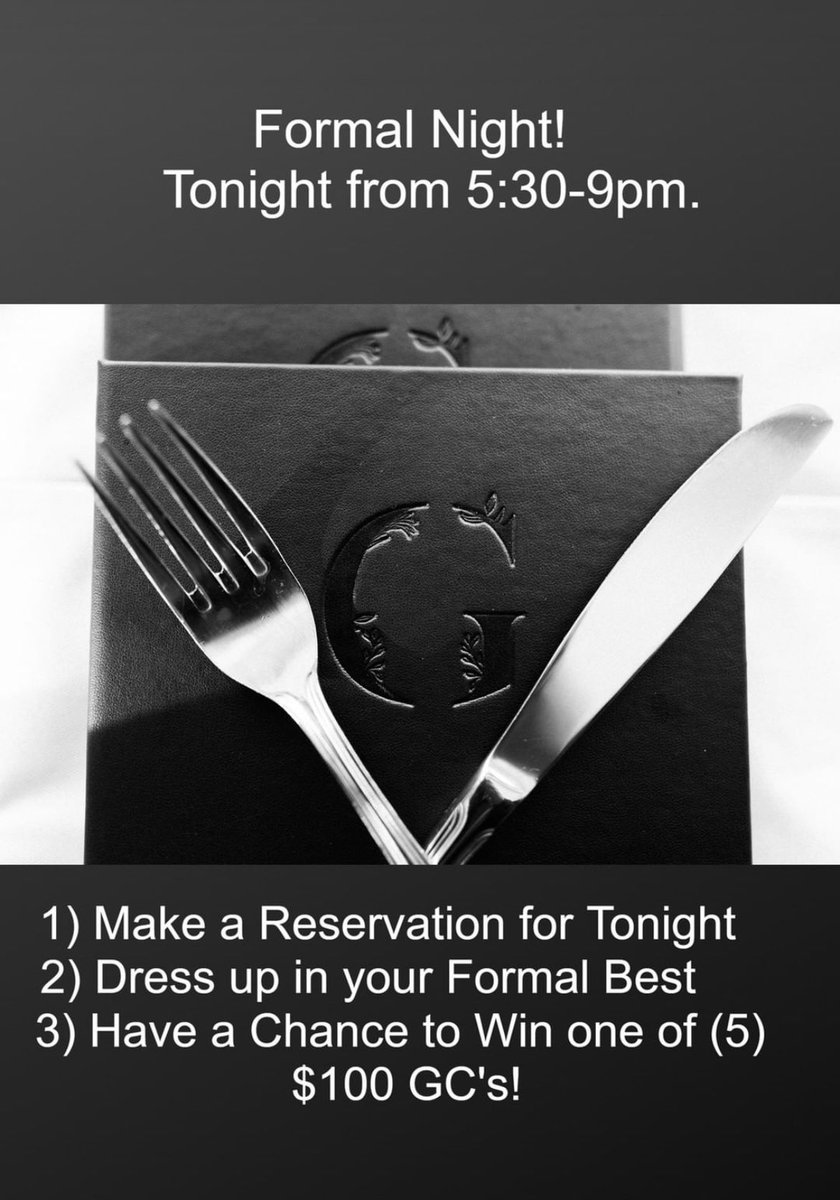 GranaryKitchn's tweet photo. Formal Night Tonight! https://t.co/K5YKvm8stA