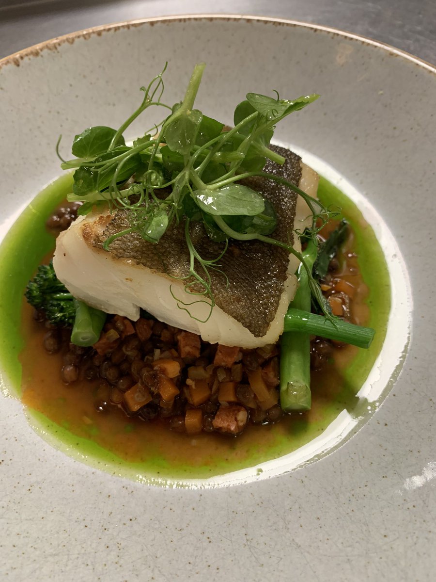 Cod/lentils/chorizo/dill/green apples/vinaigrette/brassicas.
<a href="/CelticRossHotel/">Celtic Ross Hotel</a>