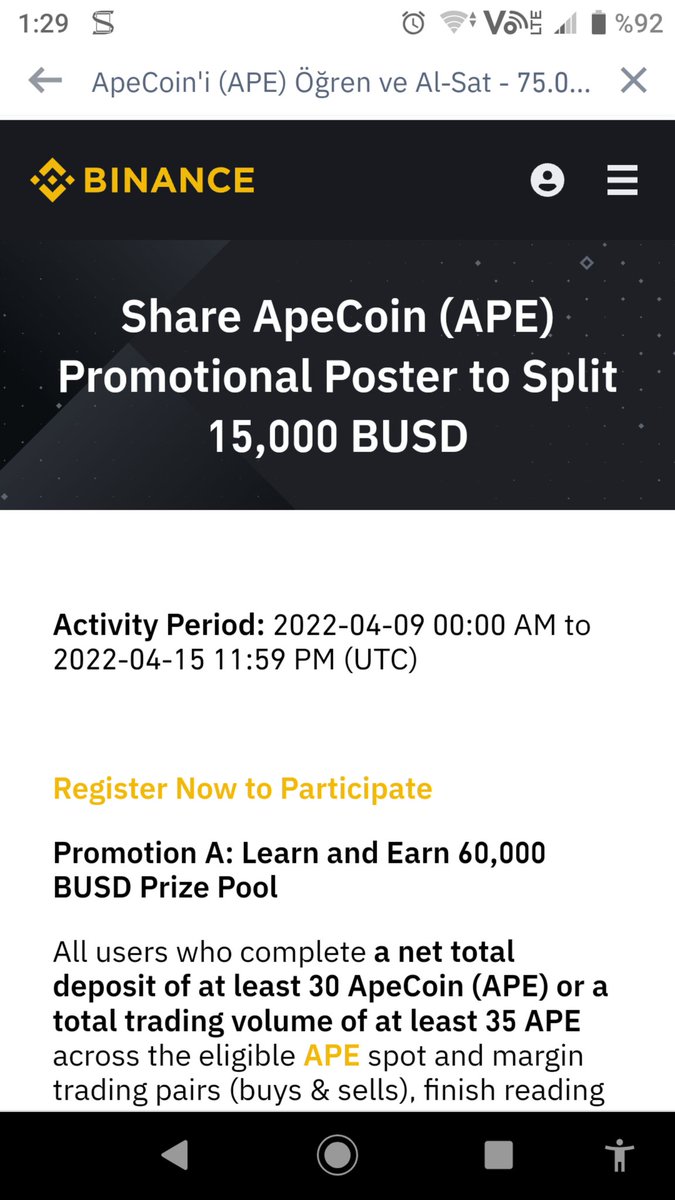 Binance ape coin