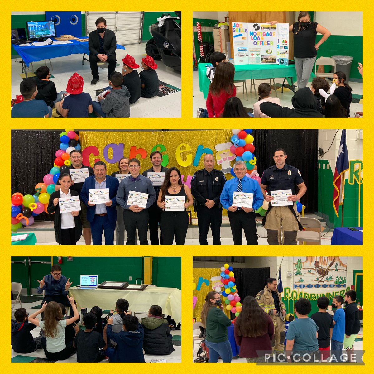 A round of applause for our ⁦<a href="/SeguinElem/">Seguin Elementary</a>⁩ Career Fair presenters!! 👏👏 Thank you for sharing your time and knowledge with our Roadrunners. Beep Beep!!💛💚 ⁦<a href="/McAllenISDCTE/">McAllen ISD CTE</a>⁩ ⁦<a href="/counseling_misd/">McAllen ISD Counseling Department</a>⁩