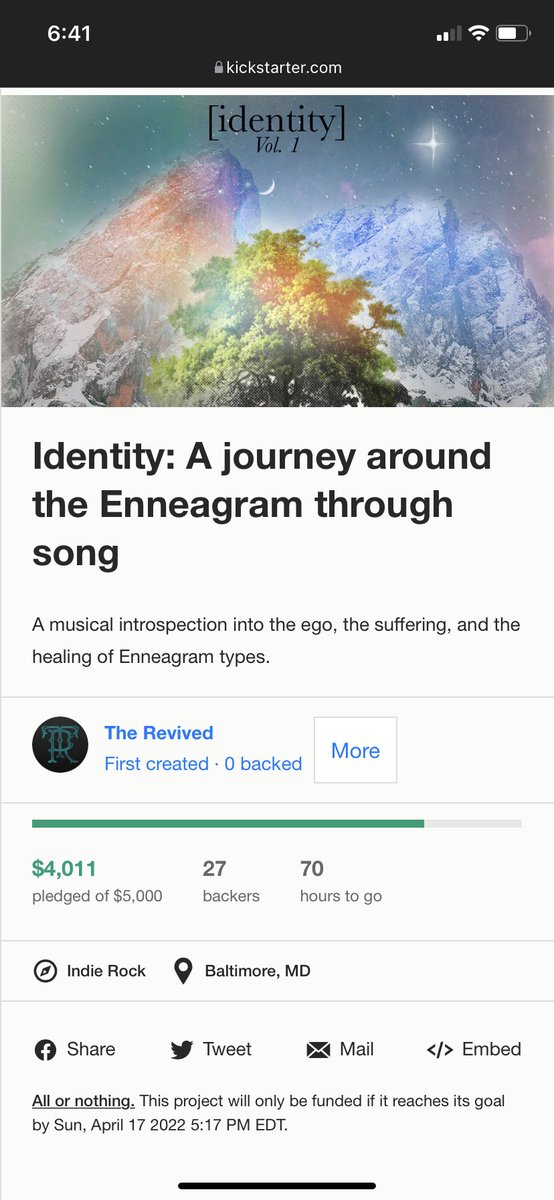 70 hours left! We are almost at our goal. 

#enneagram #enneagram1 #enneagram2 #enneagram3 #crowdfund #newmusic
