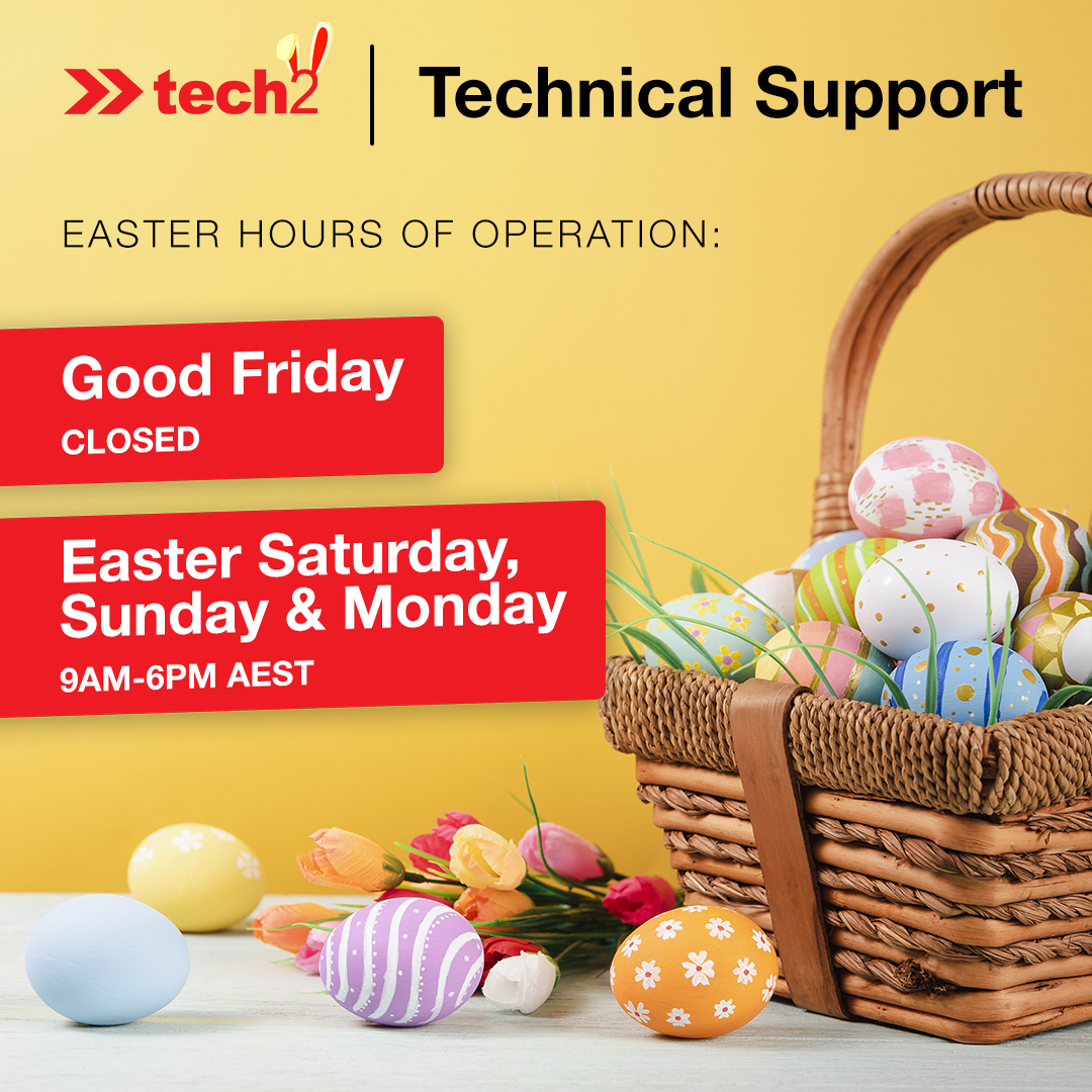 tech2AU's tweet image. We continue to offer phone-based tech support throughout the #Easter 🐇 break (📞 1300 788 071). Wishing you the best for the long weekend - stay safe!