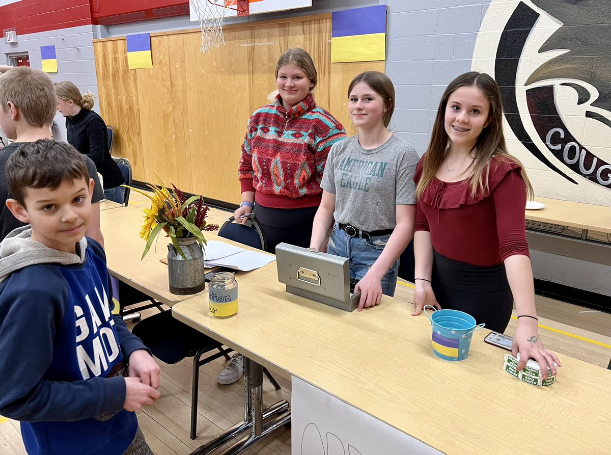 Our junior high students <a href="/Crestomere/">Crestomere School</a> organized a perogy lunch/bake sale to raise funds for the Red Cross. Their support for Ukraine is commendable! <a href="/WCPS72/">Wolf Creek Schools</a> #studentleadership