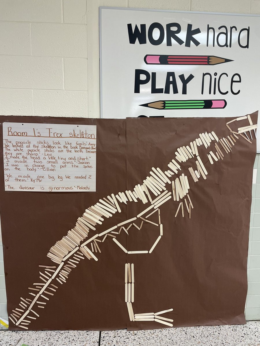 room1rangers's tweet photo. Barnum’s got nothing on these #futurepaleontologists seriously, how amazing is their t-Rex?!? #collaboration #concentration #planning #finemotor #turntaking #ideasharing #referencingtexts #ALLTHELANGuAGE #room1rangers #makecutecount https://t.co/bV6H0L6tQj