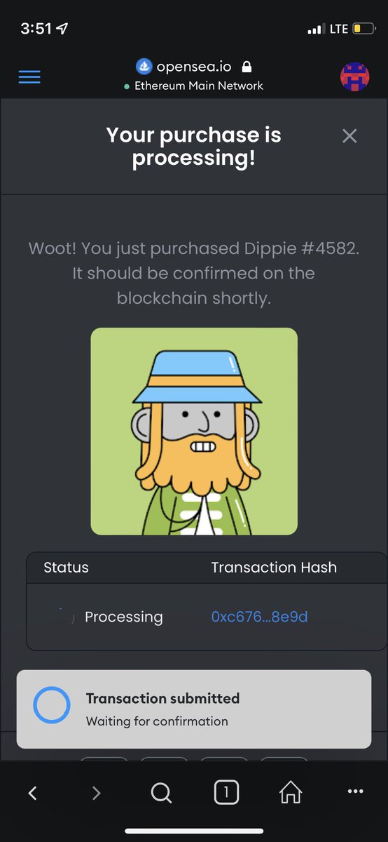 Just aped in! Where my fellow @DippiesNFT holders? #DippiefollowDippie