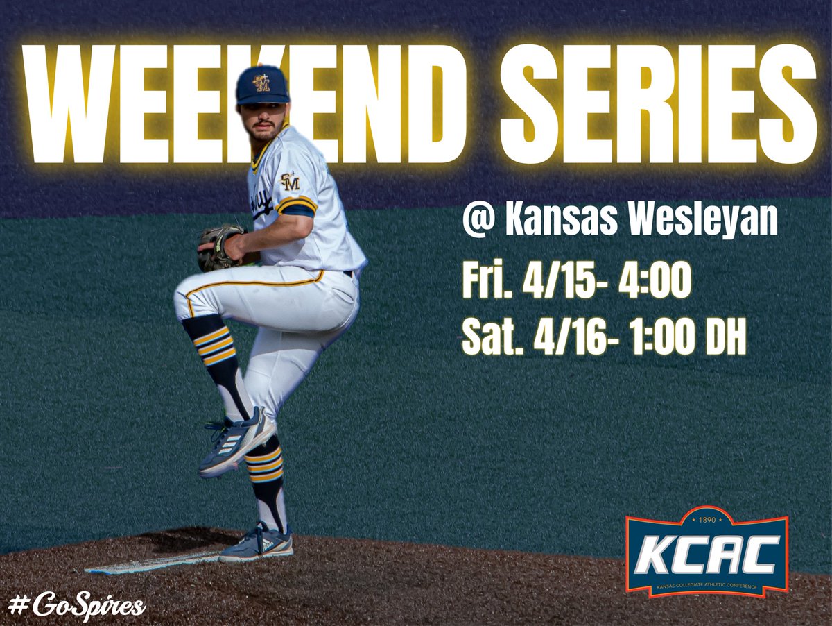 Spires are on the road this weekend with a 3-game set against Kansas Wesleyan University
