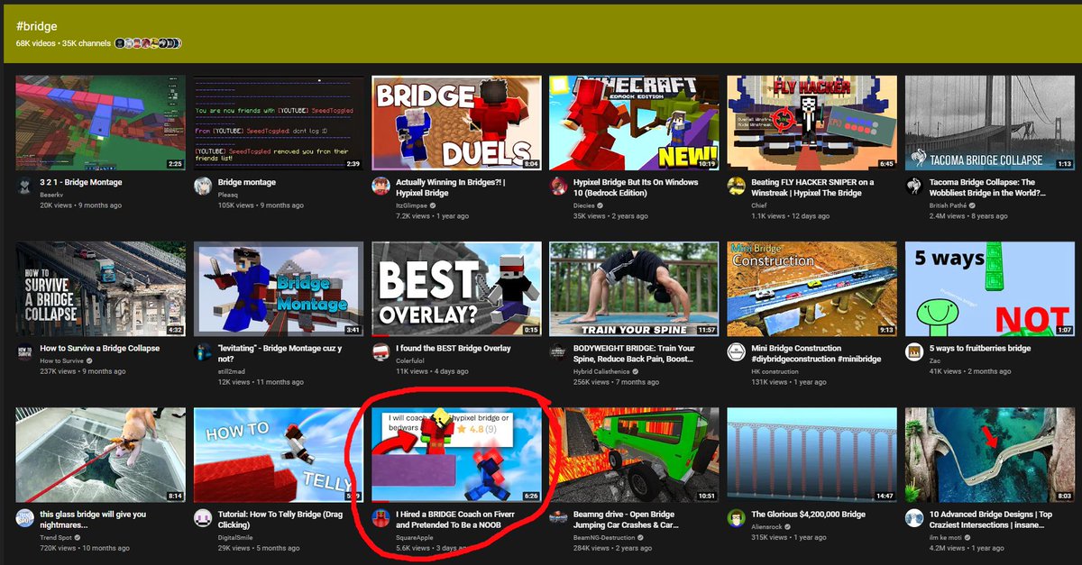 my video is 15th on 'bridge' tag, WOO!!!