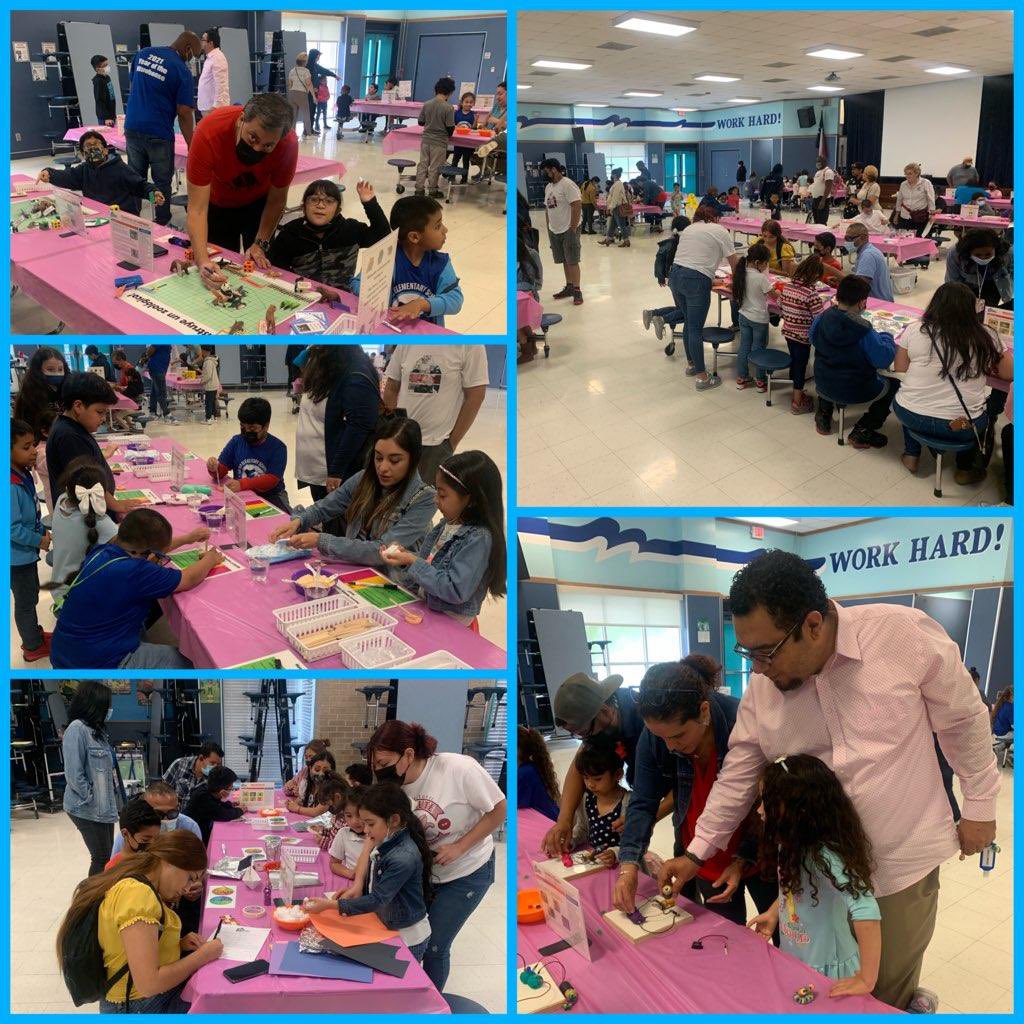 DavilaDolphins's tweet photo. Had a wonderful turn out at our Family Adventures STEM night sponsored by the Children’s museum. @AvisayCerda @Erwin_Garcia_ @ESO3_HISD @HISDChoice #MSAP2017 https://t.co/l5VgORjs7g