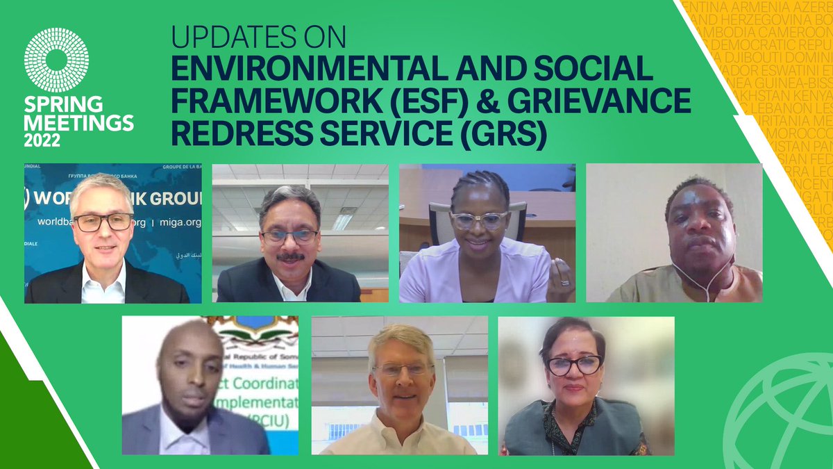 Excellent discussion today with key CSO stakeholders on the <a href="/WorldBank/">World Bank</a>’s Environmental &amp; Social Framework. The #ESF helps build country capacity to achieve sustainable environmental and social outcomes in investment projects we support, including in the most fragile settings.