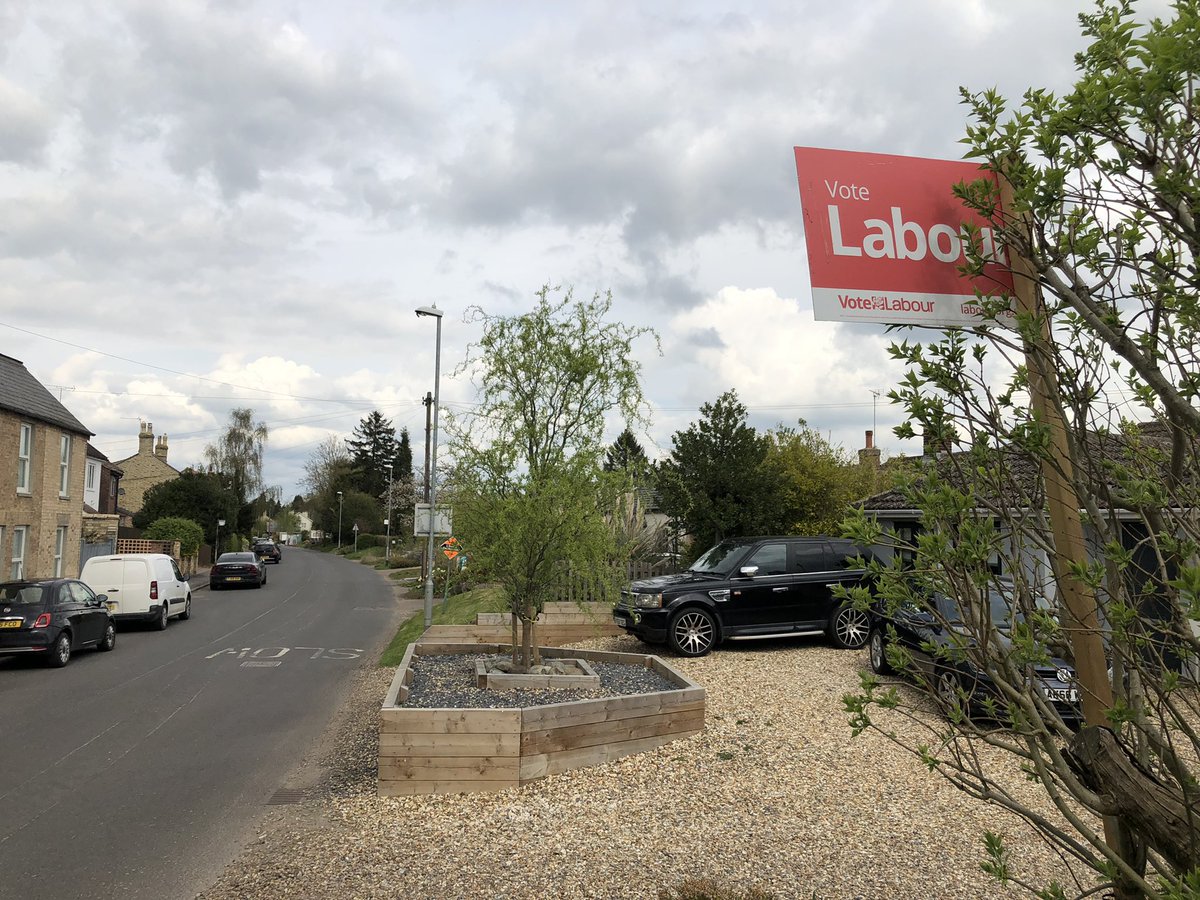 FulbournLabour's tweet photo. And here are some more #Labourboards in #FenDitton &amp; #Fulbourn today #VoteLabour 5 May🌹 https://t.co/otxcZE5cVe