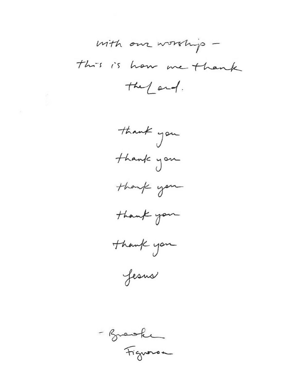 “With our worship - This is how we thank the Lord.

thank you
thank you
thank you
thank you
thank you
Jesus”

- <a href="/brooke_fig/">Brooke Figueroa</a>  🦋