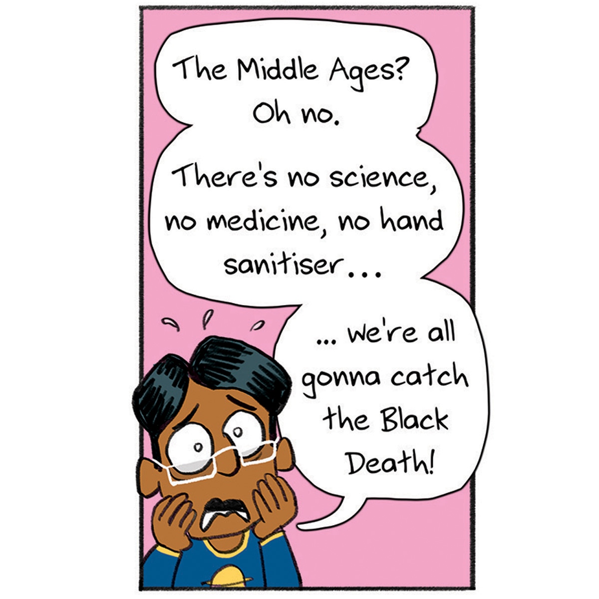 Jamesfoleybooks's tweet photo. Here's another snippet from SALLYMANDER, the comic I've got in this year's @TheSchoolMag !⁠
⁠
Sally Tinker &amp; crew emerge from the time machine. Poor Rav realises what he's been dragged into.

@FremantlePress #SallyTinker #StinkerInc #Sallymander https://t.co/79EzY1XjL3
