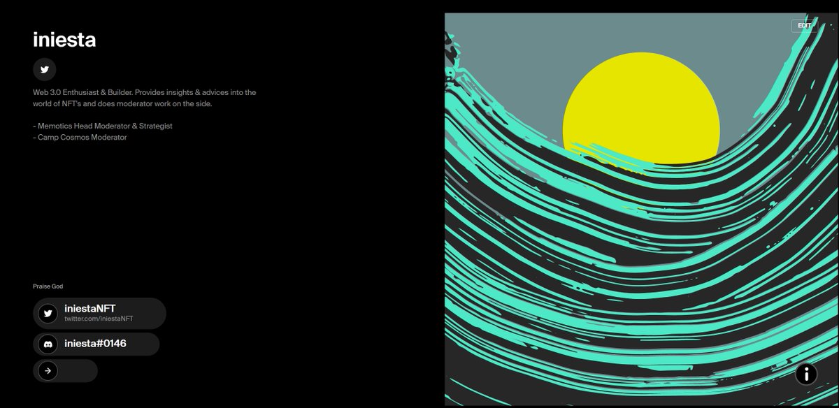 Integrated my profile into <a href="/urlznft/">urlz.com</a>.
The layout looks hella cool and minimal, everything you need in one space. <a href="/DannPetty/">DANN©</a> <a href="/markbucknell/">Mark</a>