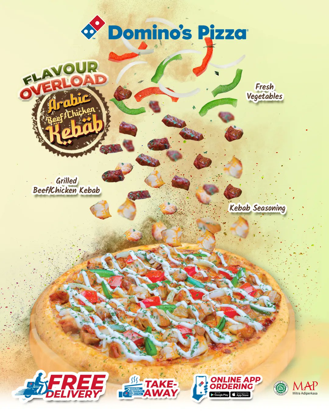 Domino's Pizza ID on Twitter "FLAVOR OVERLOAD 'Arabic Beef/ Chicken